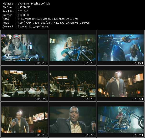 P-Live video ”Fresh 2 Def” from dvd ”Urban Video September 2009”