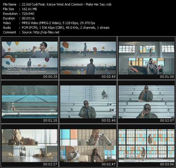 Kid Cudi Feat. Kanye West And Common video ”Make Her Say” from dvd ”Urban Video September 2009”