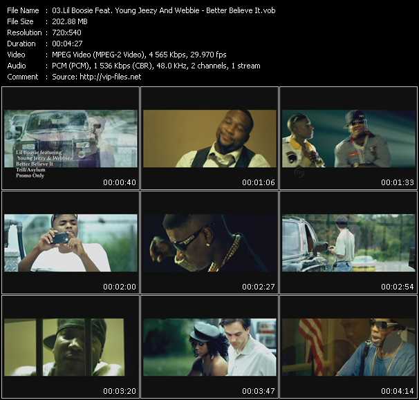 Lil' Boosie Feat. Young Jeezy And Webbie video ”Better Believe It” from dvd ”Urban Video October 2009”