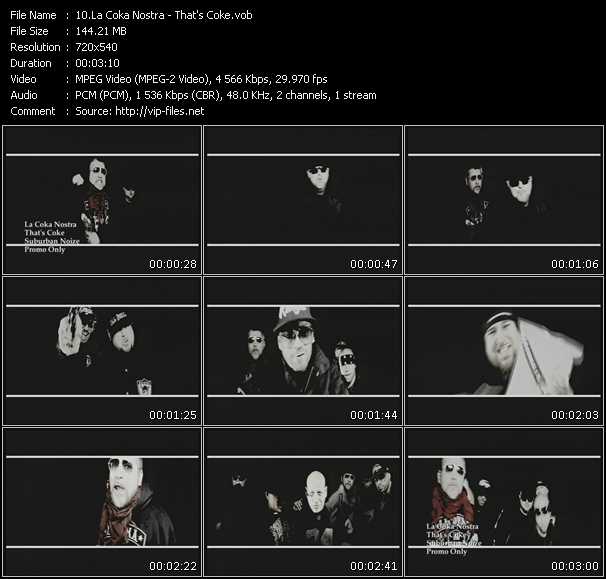 La Coka Nostra video ”That's Coke” from dvd ”Urban Video October 2009”