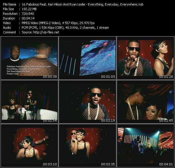 Fabolous Feat. Keri Hilson And Ryan Leslie video ”Everything, Everyday, Everywhere” from dvd ”Urban Video October 2009”