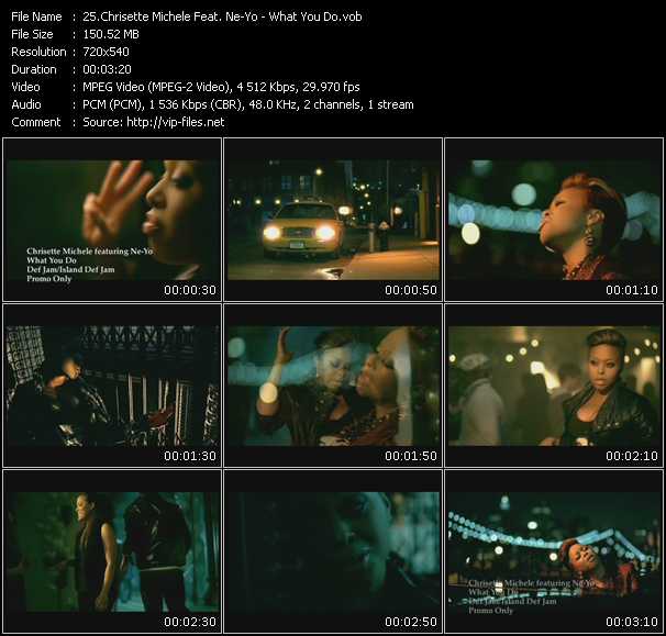 Chrisette Michele Feat. Ne-Yo video ”What You Do” from dvd ”Urban Video October 2009”