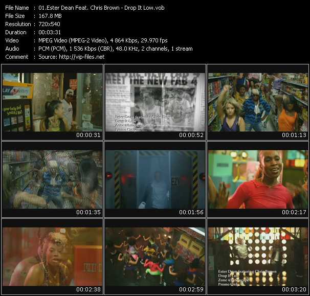Ester Dean Feat. Chris Brown video ”Drop It Low” from dvd ”Urban Video November 2009”