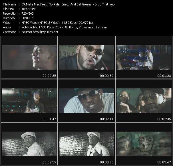 Mista Mac Feat. Flo Rida, Brisco And Ball Greezy video ”Drop That” from dvd ”Urban Video November 2009”