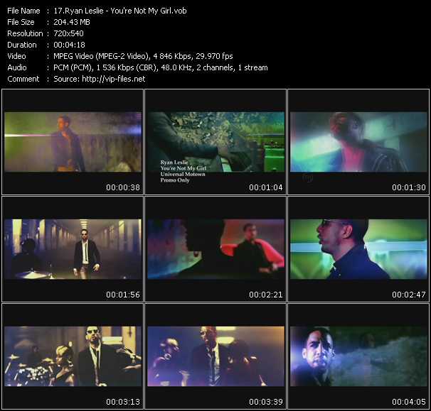 Ryan Leslie video ”You're Not My Girl” from dvd ”Urban Video November 2009”