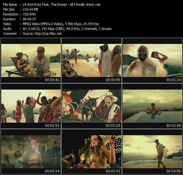 Rick Ross Feat. The-Dream video ”All I Really Want” from dvd ”Rock America Urban June 2009”