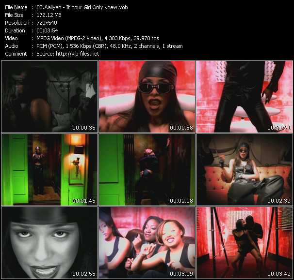 Aaliyah video ”If Your Girl Only Knew” from dvd ”Screenplay VJ-Pro Classic Vision New Jack Vol.3 September 2009”