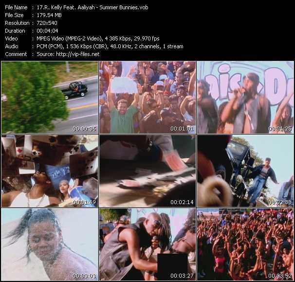 R. Kelly Feat. Aaliyah video ”Summer Bunnies” from dvd ”Screenplay VJ-Pro Classic Vision New Jack Vol.3 September 2009”