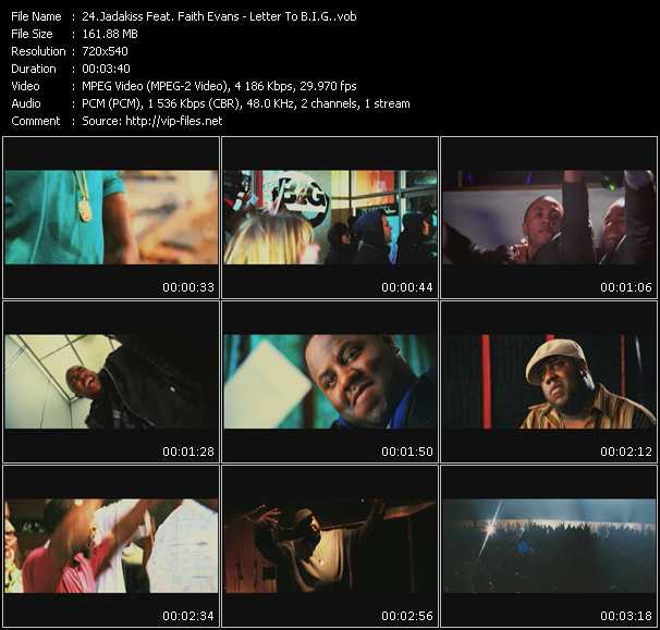 Jadakiss Feat. Faith Evans video ”Letter To B.I.G.” from dvd ”Screenplay VJ-Pro Hits Vision May 2009”