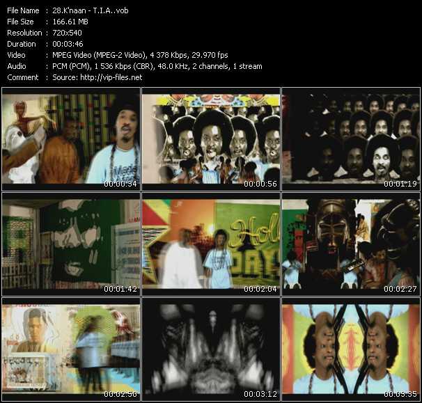 K'Naan video ”T.I.A.” from dvd ”Screenplay VJ-Pro Hits Vision September 2009”