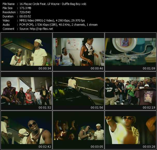 Playaz Circle Feat. Lil' Wayne video ”Duffle Bag Boy” from dvd ”Screenplay VJ-Pro Urban Vision January 2008”