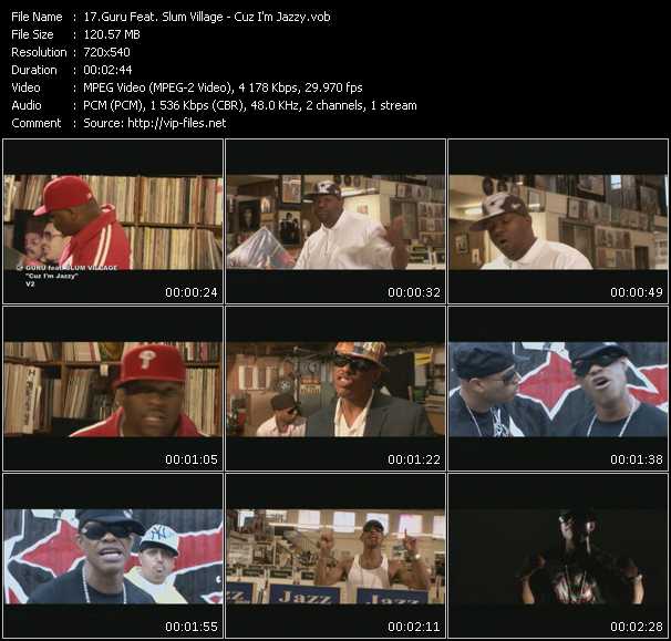 Guru Feat. Slum Village video ”Cuz I'm Jazzy” from dvd ”Screenplay VJ-Pro Urban Vision January 2008”