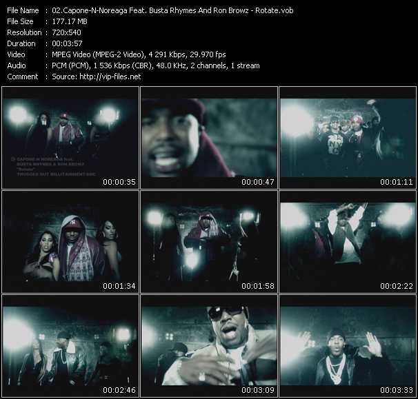 Capone-N-Noreaga Feat. Busta Rhymes And Ron Browz video ”Rotate” from dvd ”Screenplay VJ-Pro Urban Vision May 2009”