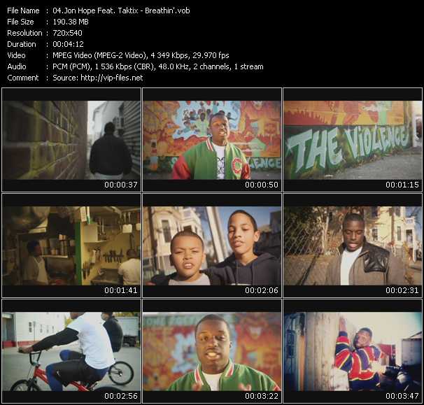 Jon Hope Feat. Taktix video ”Breathin'” from dvd ”Screenplay VJ-Pro Urban Vision May 2009”