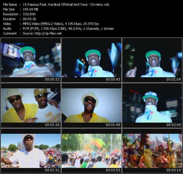 Famous Feat. Kardinal Offishall And Tona video ”I'm Here” from dvd ”Screenplay VJ-Pro Urban Vision May 2009”