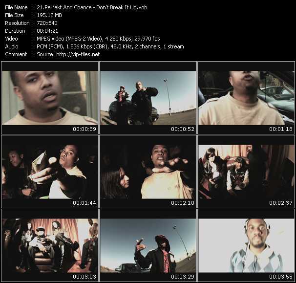Perfekt And Chance video ”Don't Break It Up” from dvd ”Screenplay VJ-Pro Urban Vision May 2009”