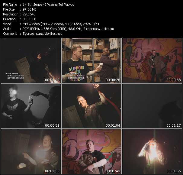 6th Sense video ”I Wanna Tell Ya” from dvd ”Screenplay VJ-Pro Urban Vision June 2009”