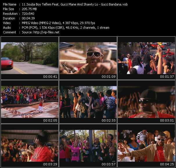 Soulja Boy Tell 'Em Feat. Gucci Mane And Shawty Lo video ”Gucci Bandana” from dvd ”Screenplay VJ-Pro Urban Vision August 2009”