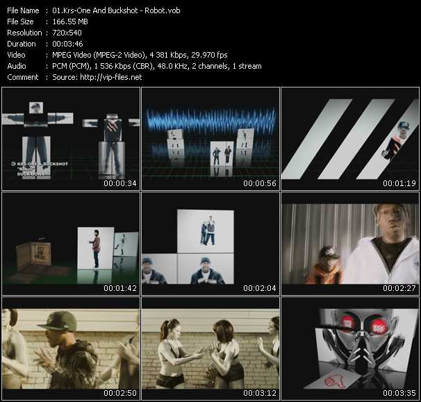 Krs-One And Buckshot video ”Robot” from dvd ”Screenplay VJ-Pro Urban Vision September 2009”