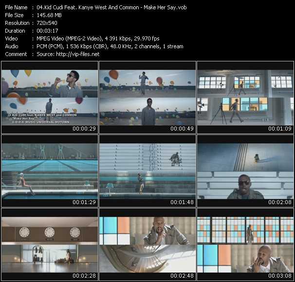 Kid Cudi Feat. Kanye West And Common video ”Make Her Say” from dvd ”Screenplay VJ-Pro Urban Vision September 2009”