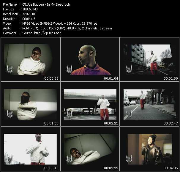 Joe Budden video ”In My Sleep” from dvd ”Screenplay VJ-Pro Urban Vision September 2009”