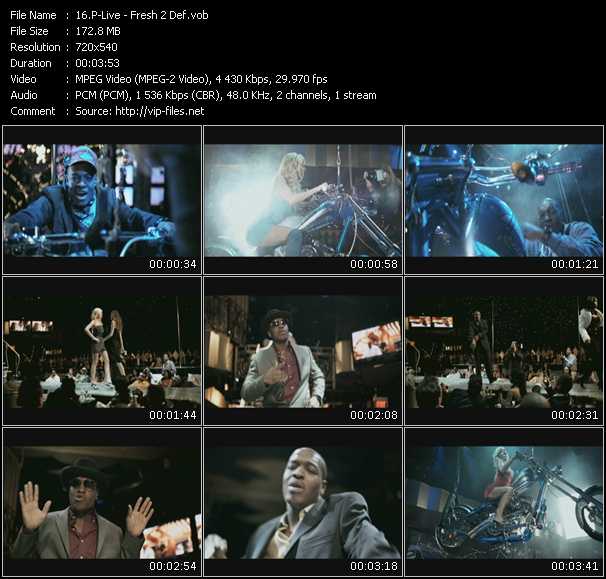 P-Live video ”Fresh 2 Def” from dvd ”Screenplay VJ-Pro Urban Vision September 2009”