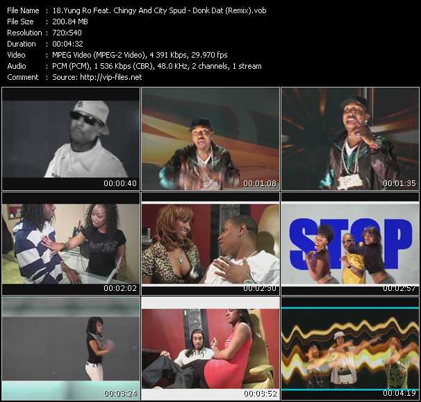 Yung Ro Feat. Chingy And City Spud video ”Donk Dat (Remix)” from dvd ”Screenplay VJ-Pro Urban Vision September 2009”