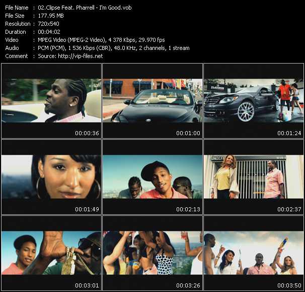 Clipse Feat. Pharrell Williams video ”I'm Good” from dvd ”Screenplay VJ-Pro Urban Vision October 2009”