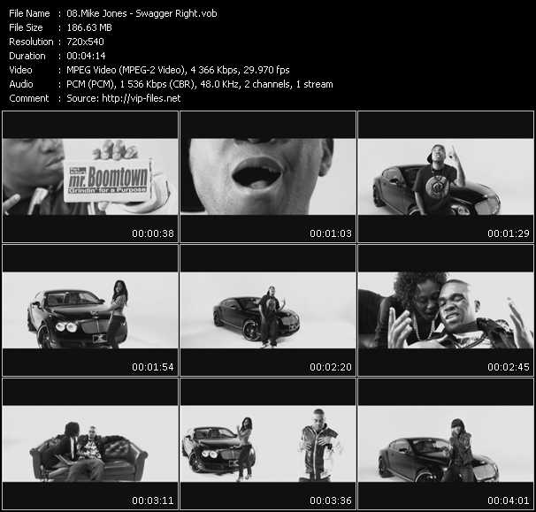 Mike Jones video ”Swagger Right” from dvd ”Screenplay VJ-Pro Urban Vision October 2009”