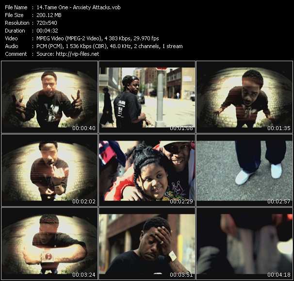 Tame One video ”Anxiety Attacks” from dvd ”Screenplay VJ-Pro Urban Vision October 2009”