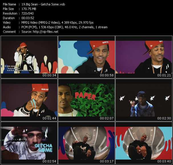 Big Sean video ”Getcha Some” from dvd ”Screenplay VJ-Pro Urban Vision October 2009”