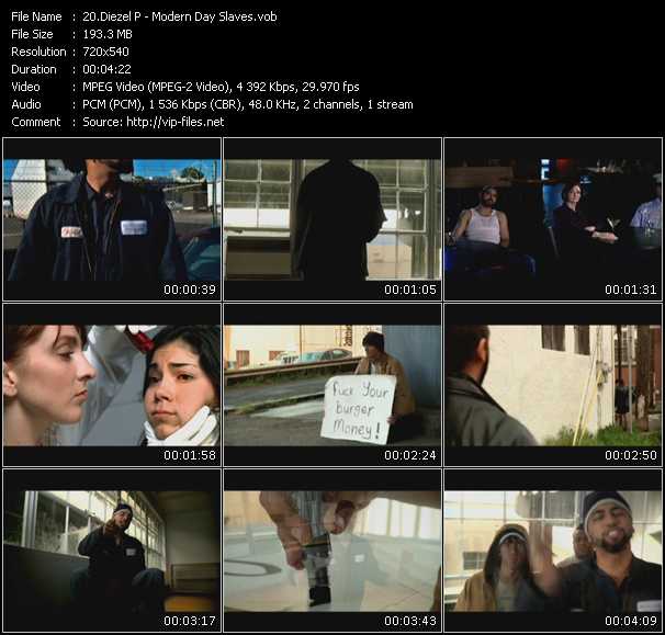Diezel P video ”Modern Day Slaves” from dvd ”Screenplay VJ-Pro Urban Vision October 2009”