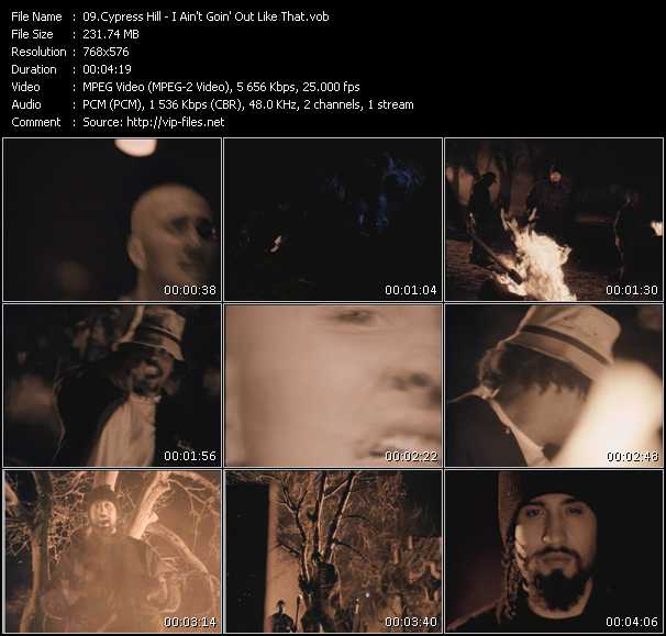 Cypress Hill video ”I Ain't Goin' Out Like That” from dvd ”Cypress Hill. The Ultimate Video Collection”