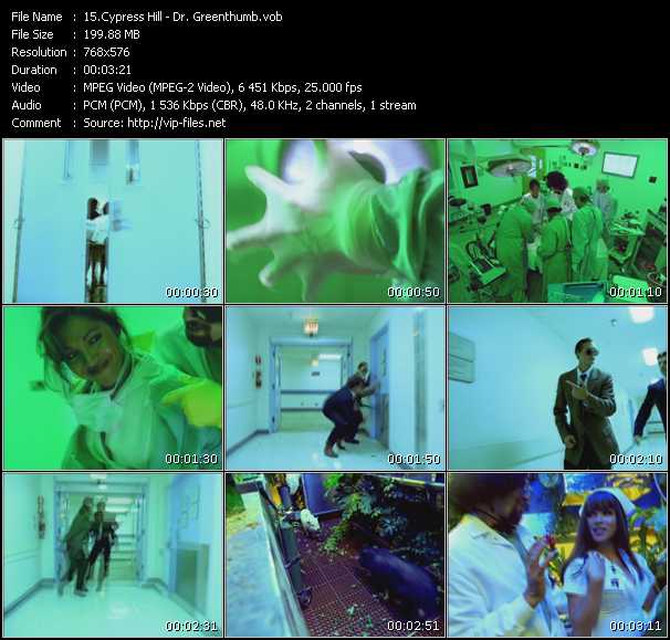 Cypress Hill video ”Dr. Greenthumb” from dvd ”Cypress Hill. The Ultimate Video Collection”