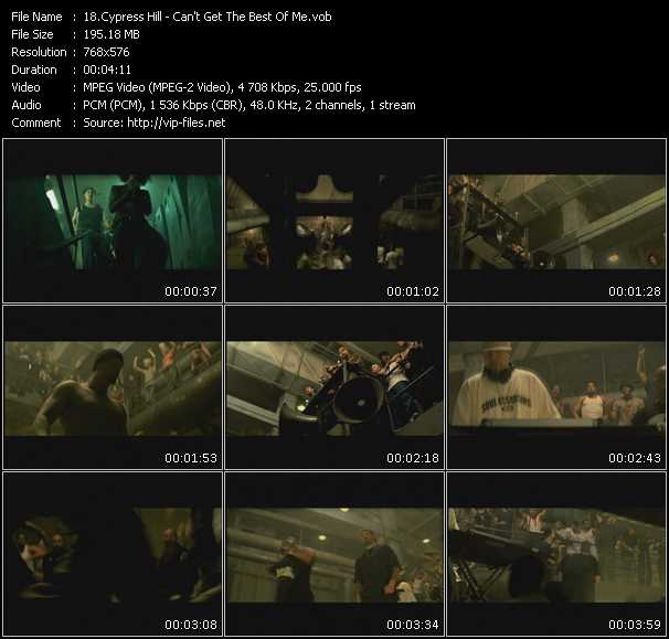 Cypress Hill video ”Can't Get The Best Of Me” from dvd ”Cypress Hill. The Ultimate Video Collection”