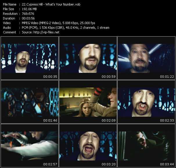 Cypress Hill video ”What's Your Number” from dvd ”Cypress Hill. The Ultimate Video Collection”