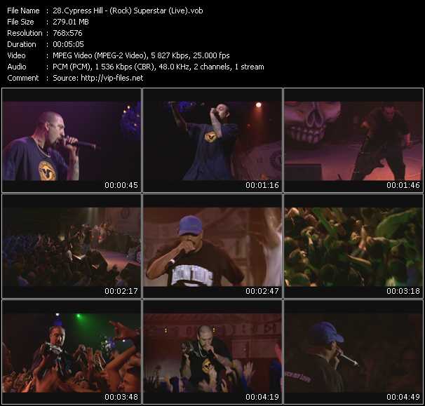 Cypress Hill video ”(Rock) Superstar (Live)” from dvd ”Cypress Hill. The Ultimate Video Collection”