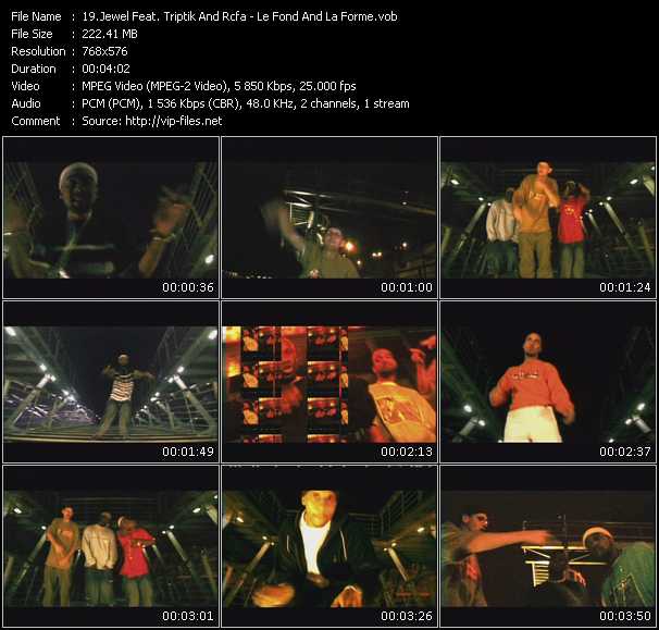 Jewel Feat. Triptik And Rcfa video ”Le Fond And La Forme” from dvd ”Clap. L'indispensable Des Clips De Rap Francais Indes Vol.1”