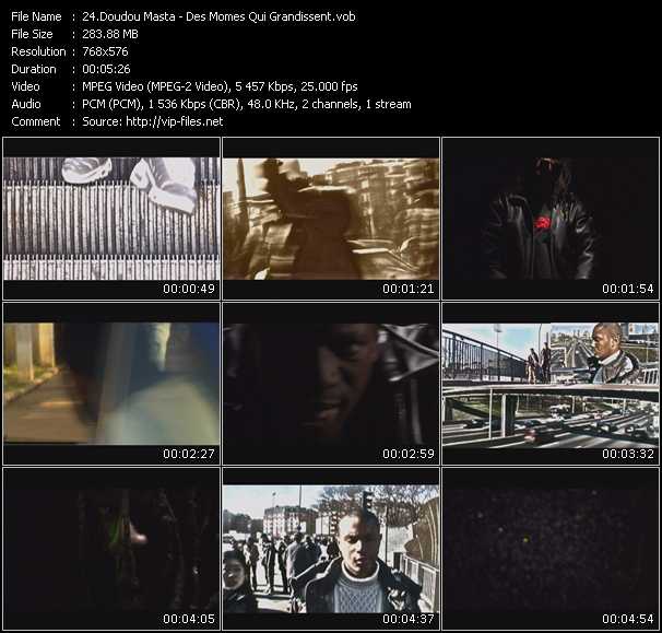 Doudou Masta video ”Des Momes Qui Grandissent” from dvd ”Clap. L'indispensable Des Clips De Rap Francais Indes Vol.1”