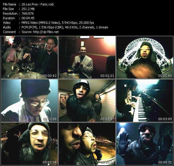 Les Pros video ”Paris” from dvd ”Clap. L'indispensable Des Clips De Rap Francais Indes Vol.1”