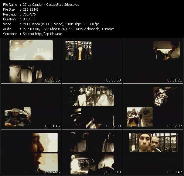La Caution video ”Casquettes Grises” from dvd ”Clap. L'indispensable Des Clips De Rap Francais Indes Vol.1”