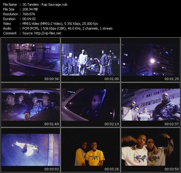 Tandem video ”Rap Sauvage” from dvd ”Clap. L'indispensable Des Clips De Rap Francais Indes Vol.1”