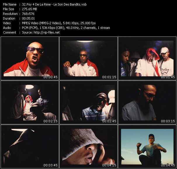 Psy 4 De La Rime video ”Le Son Des Bandits” from dvd ”Clap. L'indispensable Des Clips De Rap Francais Indes Vol.1”