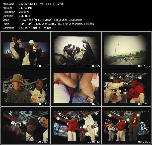 Psy 4 De La Rime video ”Bloc Party” from dvd ”Clap. L'indispensable Des Clips De Rap Francais Indes Vol.1”