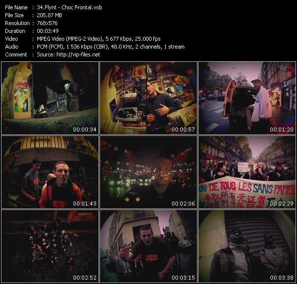 Flynt video ”Choc Frontal” from dvd ”Clap. L'indispensable Des Clips De Rap Francais Indes Vol.1”
