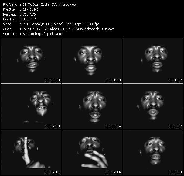 Mc Jean Gabin video ”J't'emmerde” from dvd ”Clap. L'indispensable Des Clips De Rap Francais Indes Vol.1”