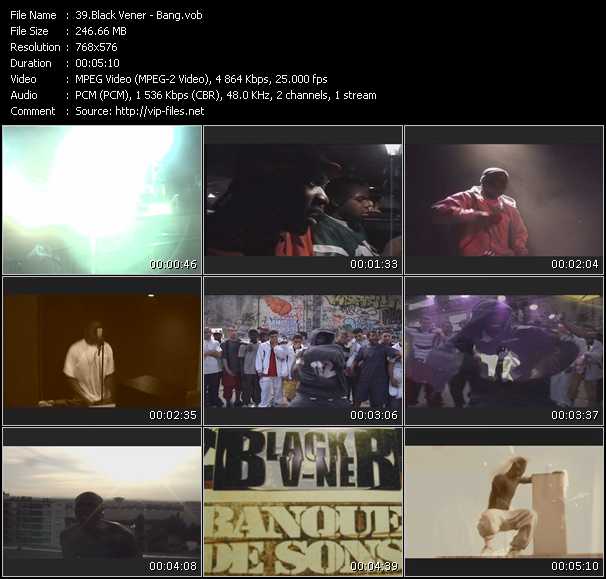 Black Vener video ”Bang” from dvd ”Clap. L'indispensable Des Clips De Rap Francais Indes Vol.1”