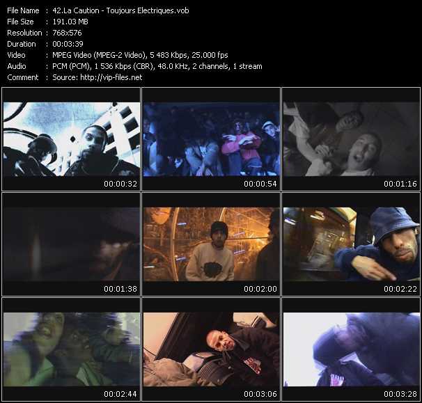 La Caution video ”Toujours Electriques” from dvd ”Clap. L'indispensable Des Clips De Rap Francais Indes Vol.1”