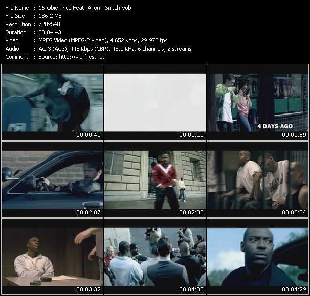 Obie Trice Feat. Akon video ”Snitch” from dvd ”Hip Hop V The Collection”