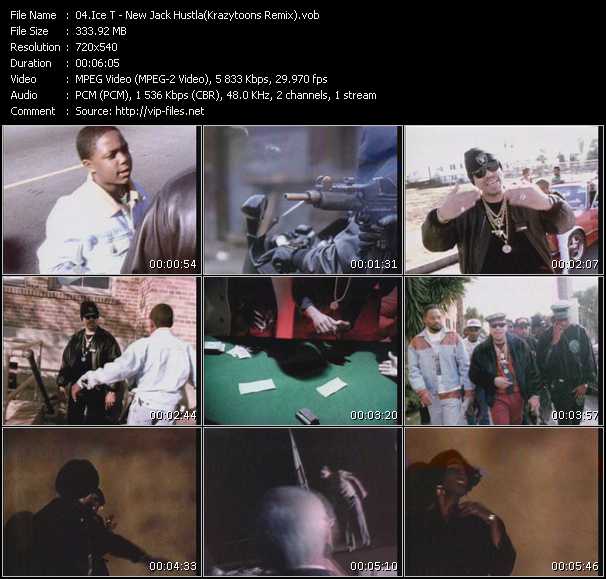 Ice-T video ”New Jack Hustla (Krazytoons Remix)” from dvd ”Krazytoons Remix VJ Tools Old School Classic Edition Vol.1”